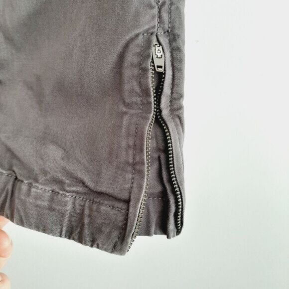 TNA Heroic Pant Aritzia Zipper Bottom Hem Joggers Style Casual Crop Gray Sz 4 - Picture 7 of 15